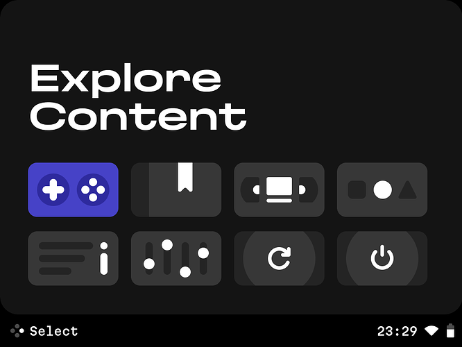 main menu