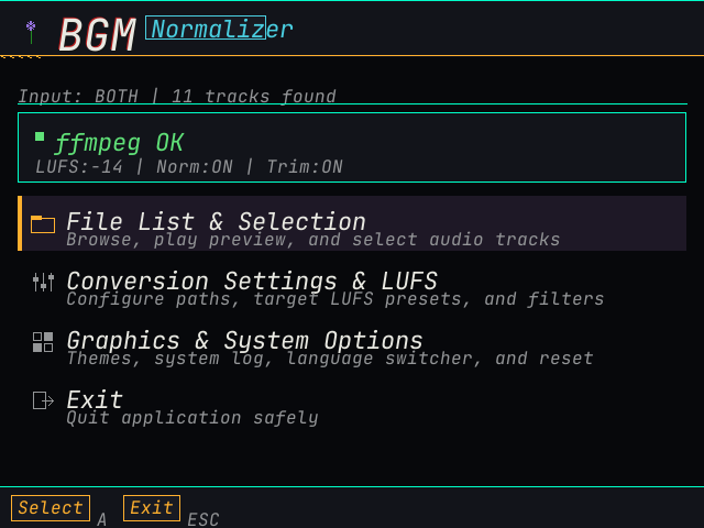Main Menu